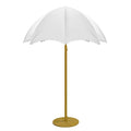 Adjustable Umbrella Centerpiece Stand with White Cover - CV Linens