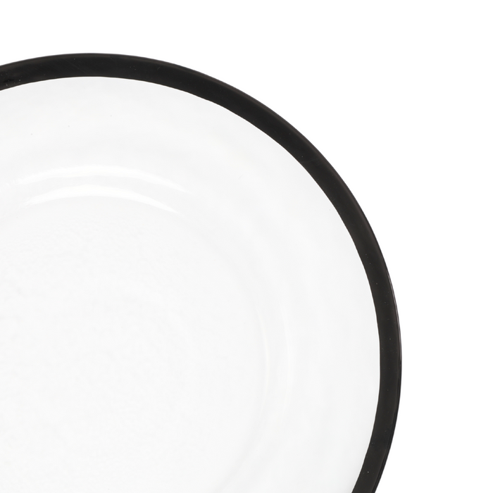 Alpine Glass Charger Plate - Black trim