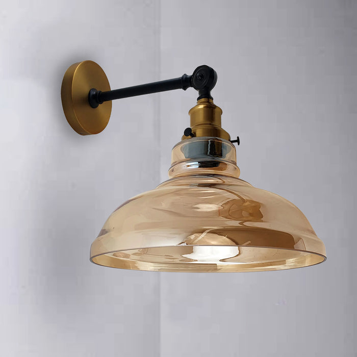 smoked glass wall lights