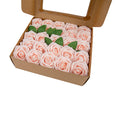 Artificial DIY Foam Rose Stems (50 pcs) - Blush/Rose Gold - CV Linens