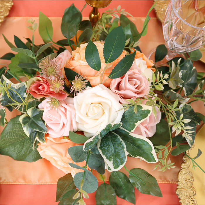 Artificial DIY Foam Rose Stems (50 pcs) - Blush/Rose Gold