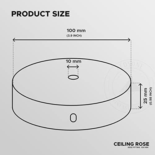 Black Single Point Drop Vintage Ceiling Rose~3095