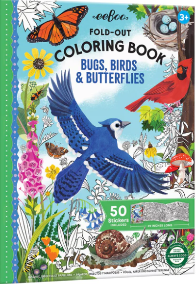 Bugs Birds Butterflies Coloring Book