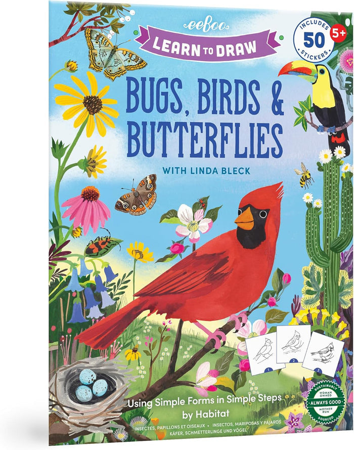 Bugs Birds Butterflies Coloring Learn to Draw