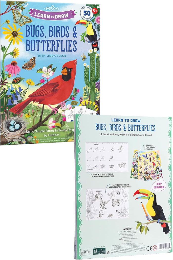 Bugs Birds Butterflies Coloring Learn to Draw