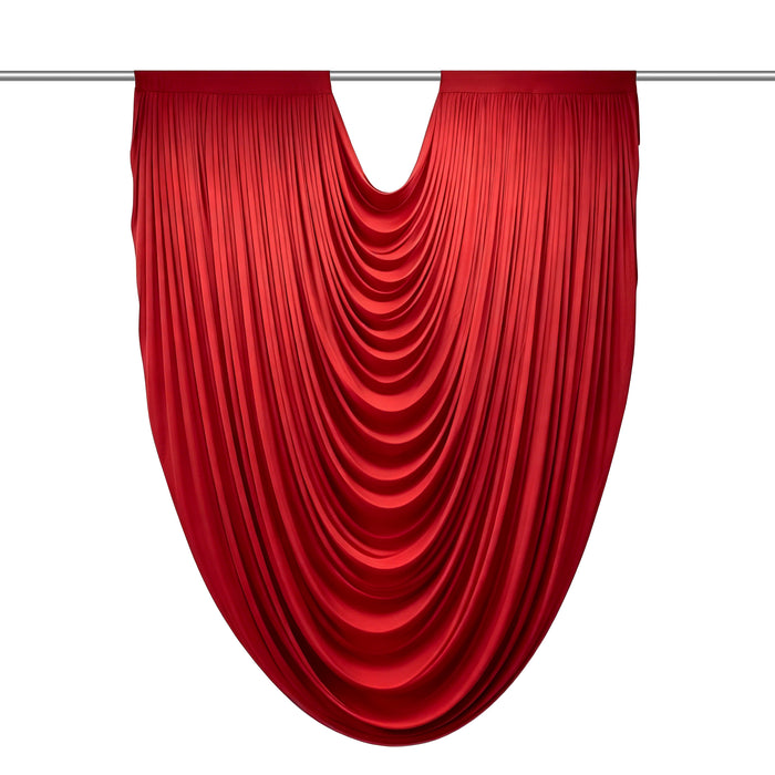 Cascade Swag Drape Panel 5ft x 4ft - Red White Background