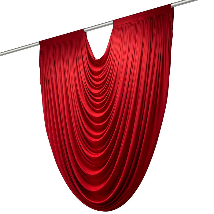 Cascade Swag Drape Panel 5ft x 4ft - Red Angled View