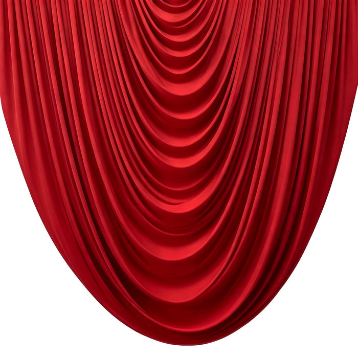 Cascade Swag Drape Panel 5ft x 4ft - Red Front View
