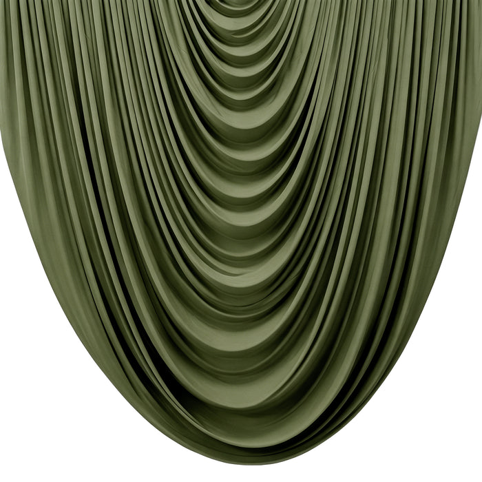 Cascade Swag Drape Panel 9ft x 6.5ft - Willow Green Front View