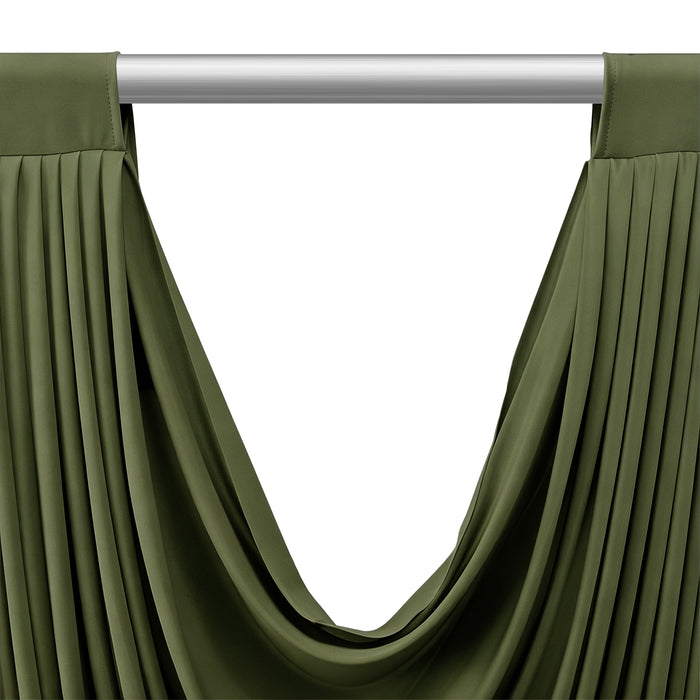 Cascade Swag Drape Panel 9ft x 6.5ft - Willow Green Close Up