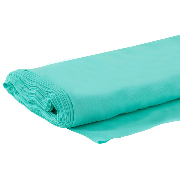 Chiffon Fabric Bolt 58" x 10 yards - Turquoise - CV Linens