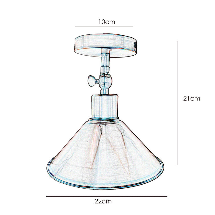 Cone Lampshade adjustable ceiling light~2710 - LEDSone UK Ltd