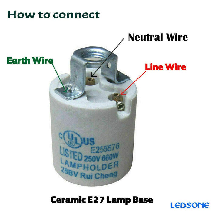 Ceramic E27 lamp base