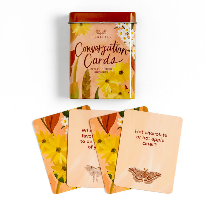 Cozy Conversation Starters - Deck of Cards + Storage Tin
