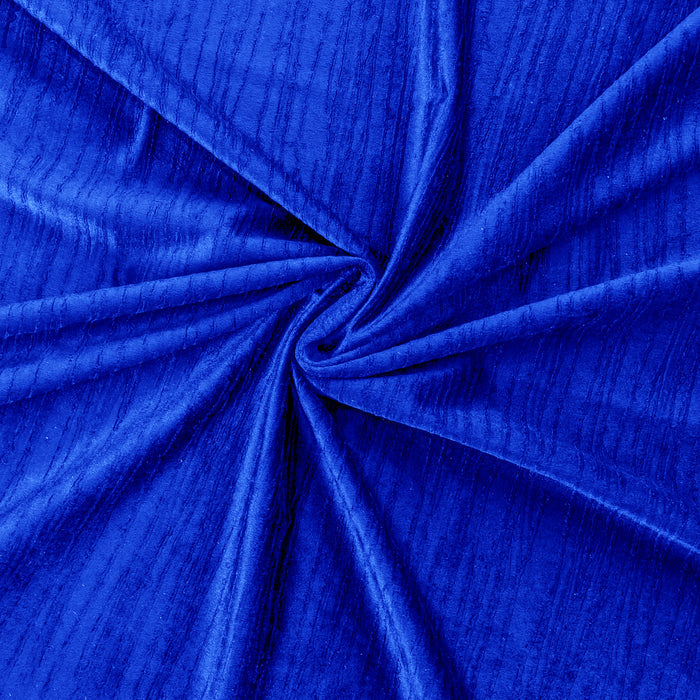 Crinkle Velvet Royal Blue fabric