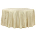 Crushed Taffeta 120" Round Tablecloth - Champagne - CV Linens
