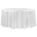Crushed Taffeta 120" Round Tablecloth - White - CV Linens