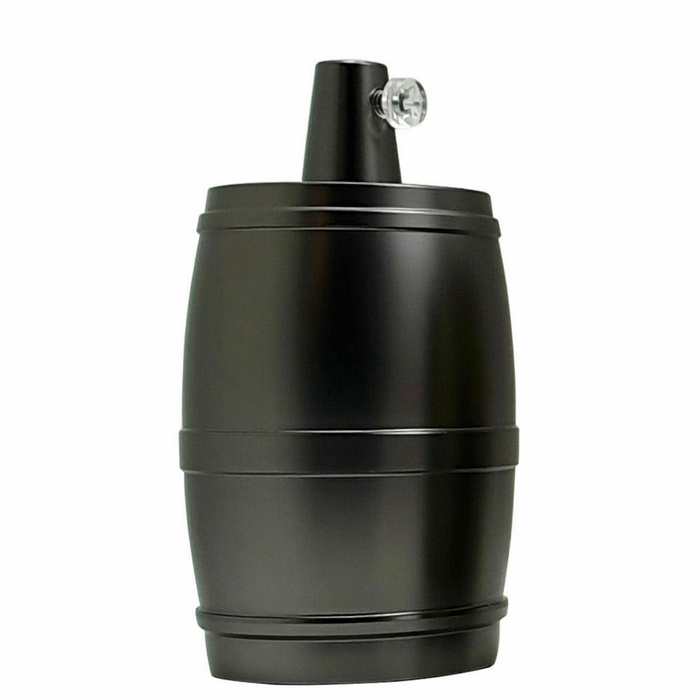 E27 Matt Black Vintage Barrel Metal Lamp Holder~2720