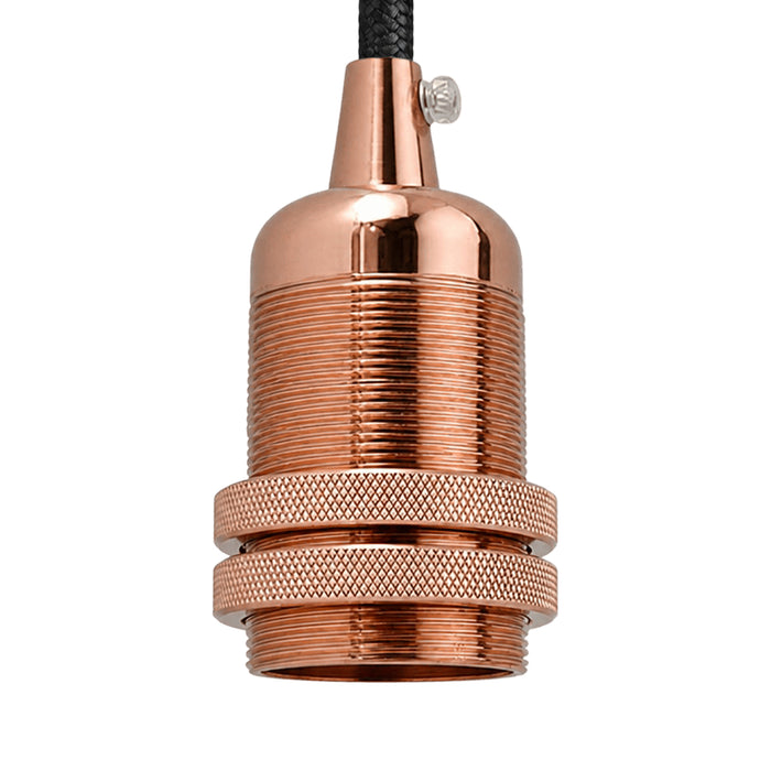 E27 Rose Gold Lamp Holder – Ceramic Socket 60W~2736