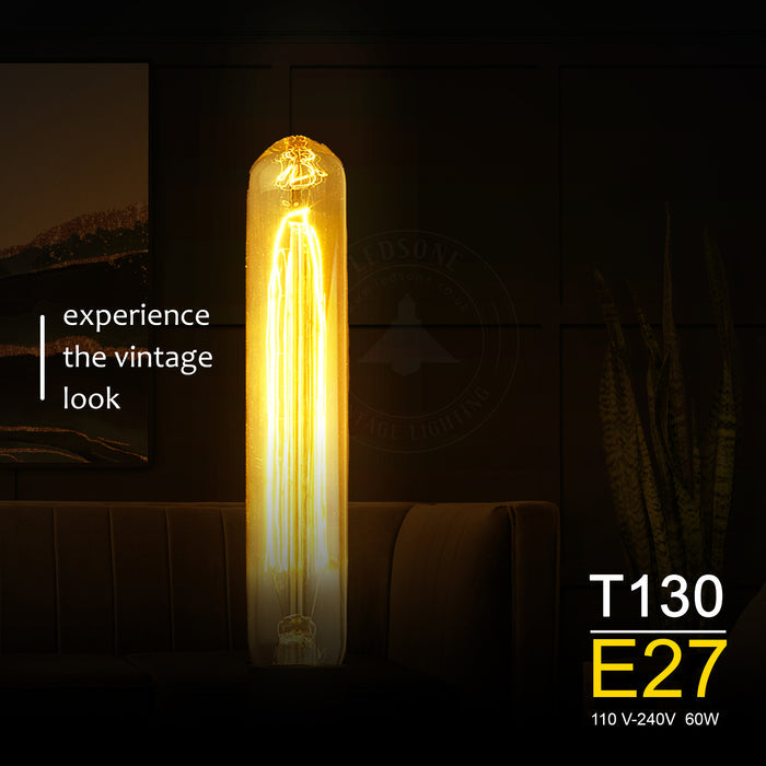 T130 60w E27 Filament Bulb 110v-240v Filament bulb