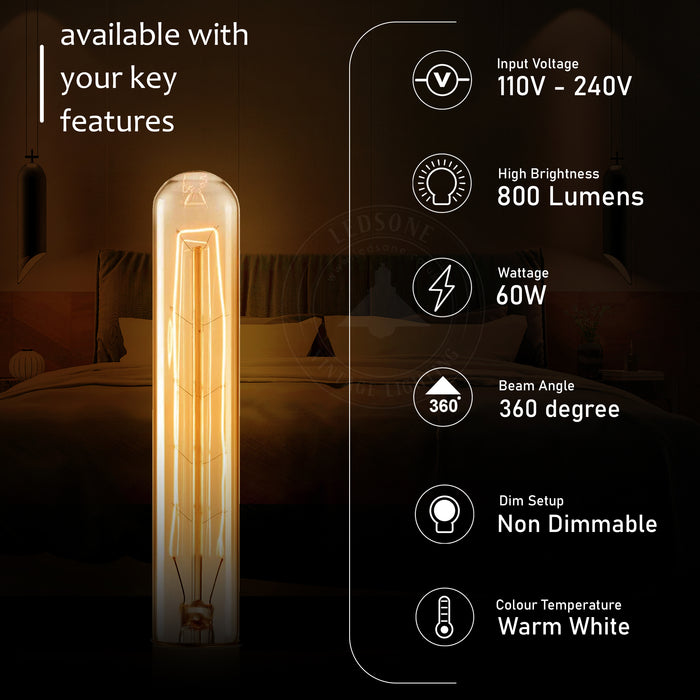 E27 T185 60W Dimmable Vintage Filament Dimmable Light Bulb~3237