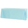 Economy Polyester Tablecloth 90"x132" Oblong Rectangular - Baby Blue - CV Linens