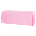 Economy Polyester Tablecloth 90"x132" Oblong Rectangular - Pink - CV Linens