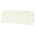 Economy Polyester Tablecloth 90"x156" Oblong Rectangular - Ivory - CV Linens