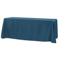 Economy Polyester Tablecloth 90"x156" Oblong Rectangular - Navy Blue - CV Linens
