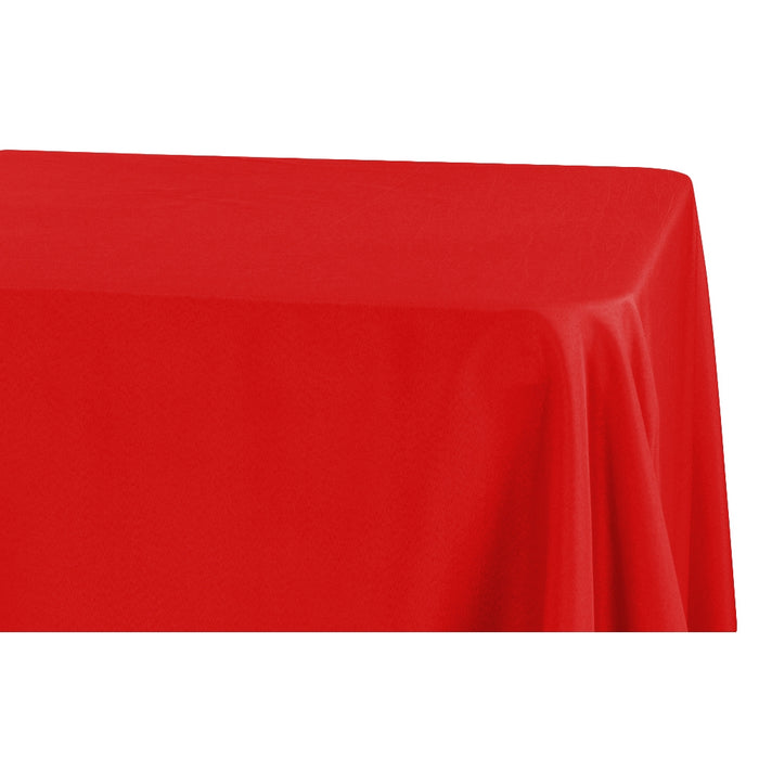 Economy Polyester Tablecloth 90"x156" Oblong Rectangular - Red - CV Linens