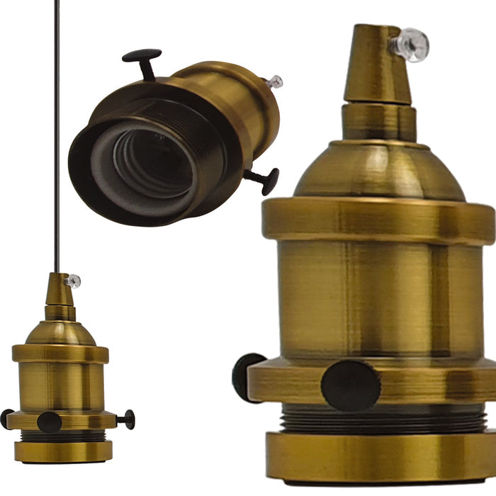 ES E27 Batten Lamp Bulb Holder With Plain Skirt Ideal for Vintage Edison~2682 - LEDSone UK Ltd