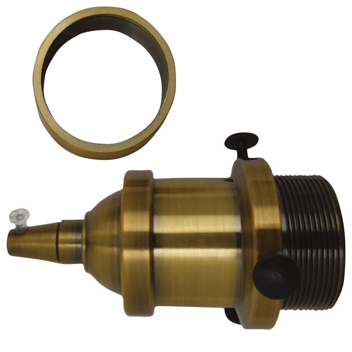 ES E27 Batten Lamp Bulb Holder With Plain Skirt Ideal for Vintage Edison~2682 - LEDSone UK Ltd