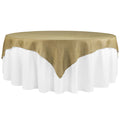 Faux Burlap Table Overlay Topper/Tablecloth 85"x85" Square - Natural Tan - CV Linens