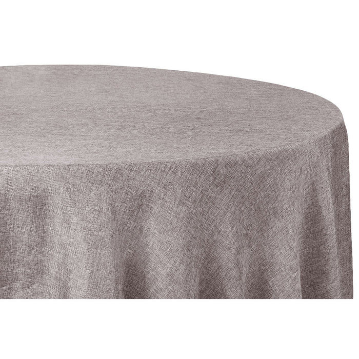 Faux Burlap Tablecloth 120" Round - Gray - CV Linens