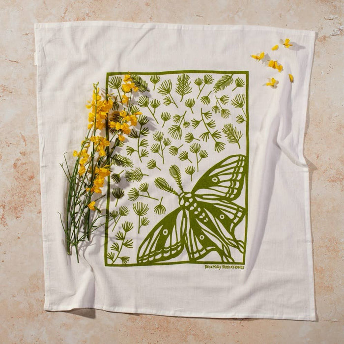 Flour Sack Dish Towel - Moth