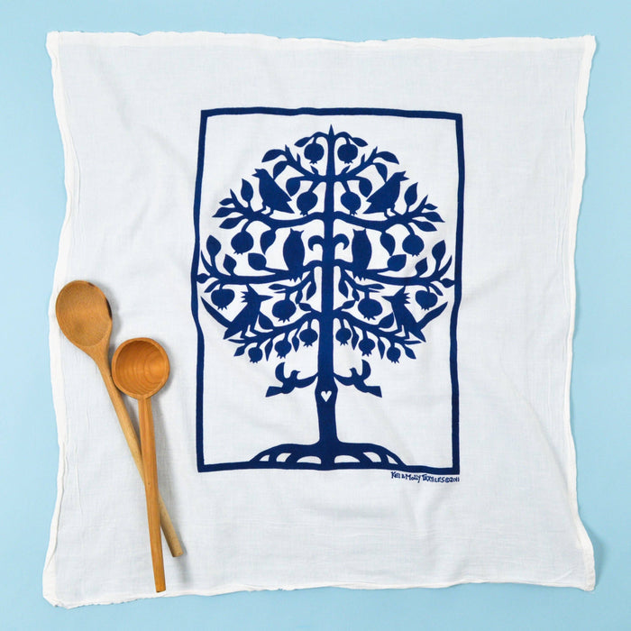 Flour Sack Dish Towel - Tree of Life