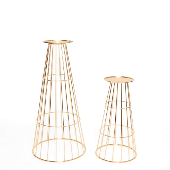 Flower Centerpiece Pedestal Stands (4 pcs/set) - Gold