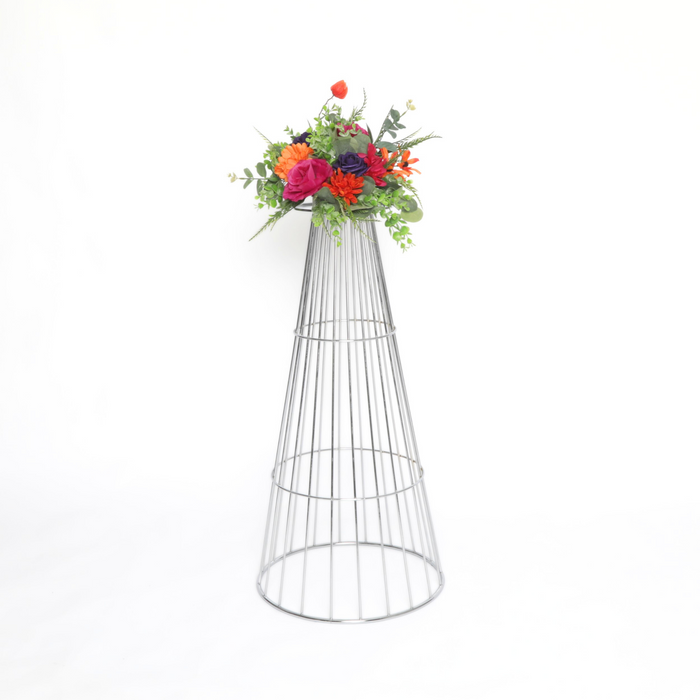 Flower Centerpiece Pedestal Stands (4 pcs/set) - Silver