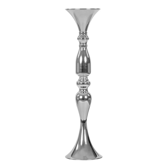 Flower Vase Riser Holder Centerpiece Stand 20"H - Silver - CV Linens