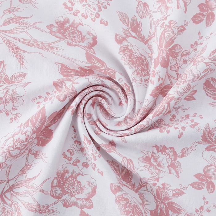 French Toile Dusty Rose/Mauve fabric
