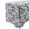 French Toile 90"x132" Rectangular Tablecloth - Black