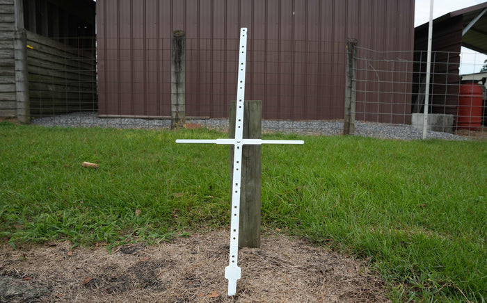 Row Maker leaned up against a post.