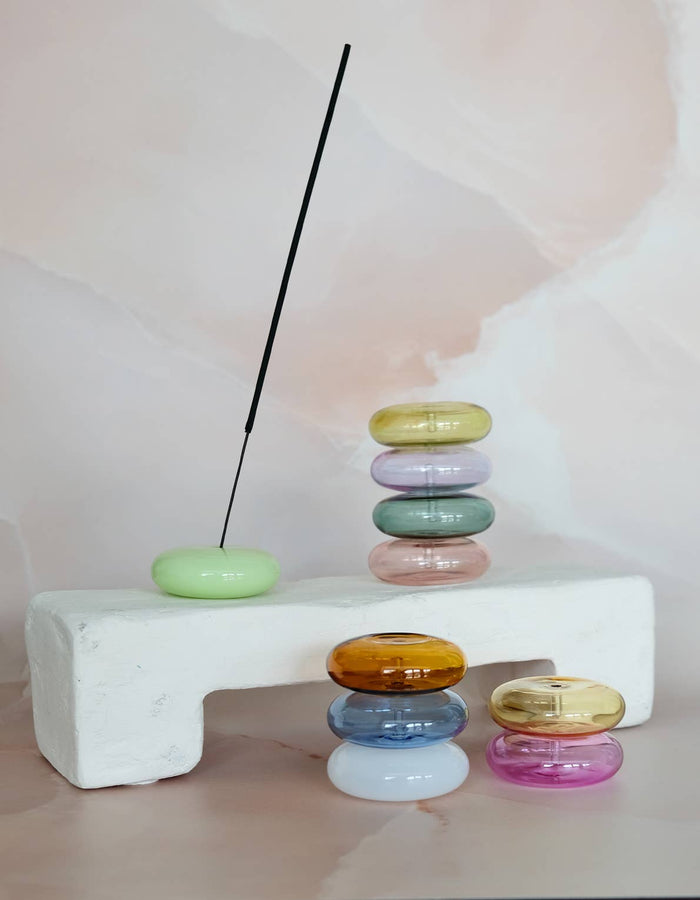 Glass Bubble Incense Holder