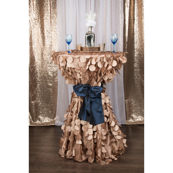 Glitz Sequin 12ft H x 52" W Drape/Backdrop panel - Champagne - CV Linens