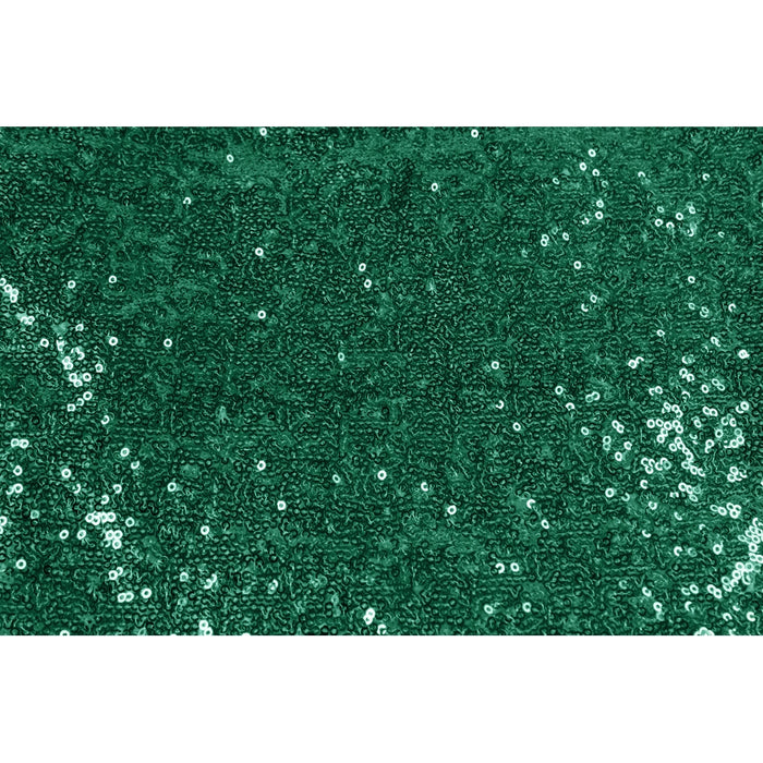 Glitz Sequin 12ft H x 52" W Drape/Backdrop panel - Emerald Green - CV Linens