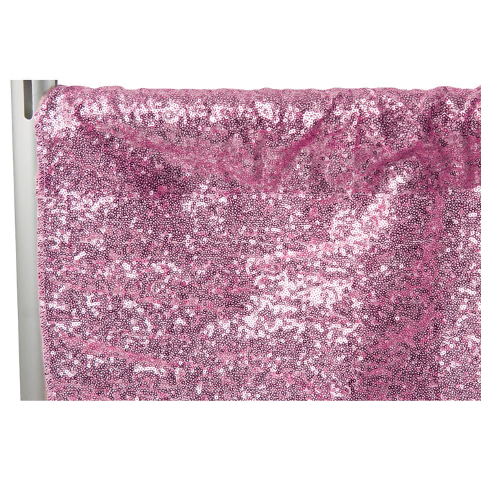 Glitz Sequin 12ft H x 52" W Drape/Backdrop panel - Pink - CV Linens