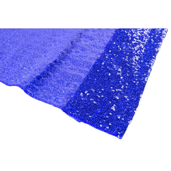 Glitz Sequin 12ft H x 52" W Drape/Backdrop panel - Royal Blue - CV Linens