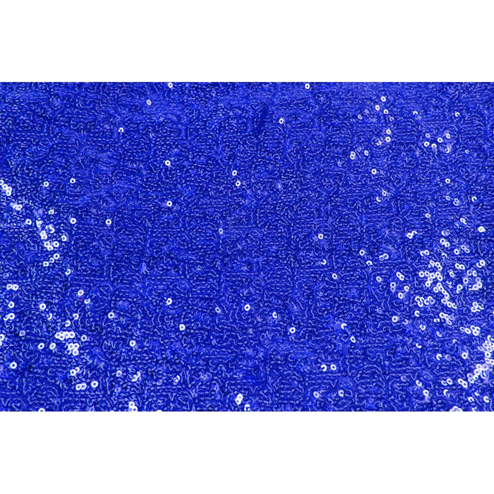Glitz Sequin 12ft H x 52" W Drape/Backdrop panel - Royal Blue - CV Linens