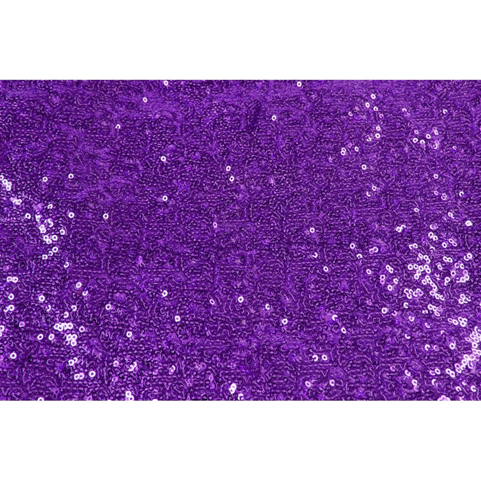 Glitz Sequin 14ft H x 52" W Drape/Backdrop panel - Purple - CV Linens