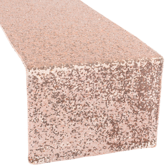 Glitz Sequin Table Runner - Blush/Rose Gold - CV Linens